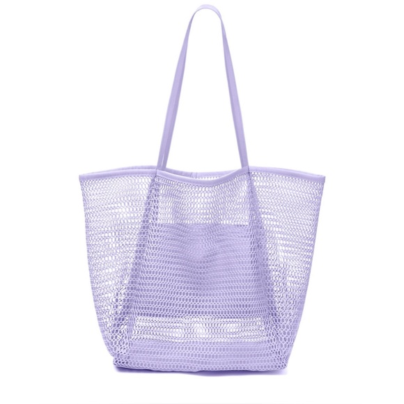 Mesh Large Tote-Lilac - Picture 3 of 5
